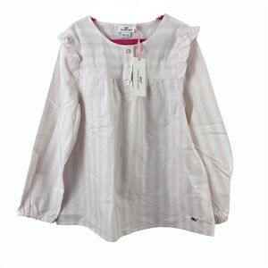 Vineyard Vines Stripes Ruffle Shirt